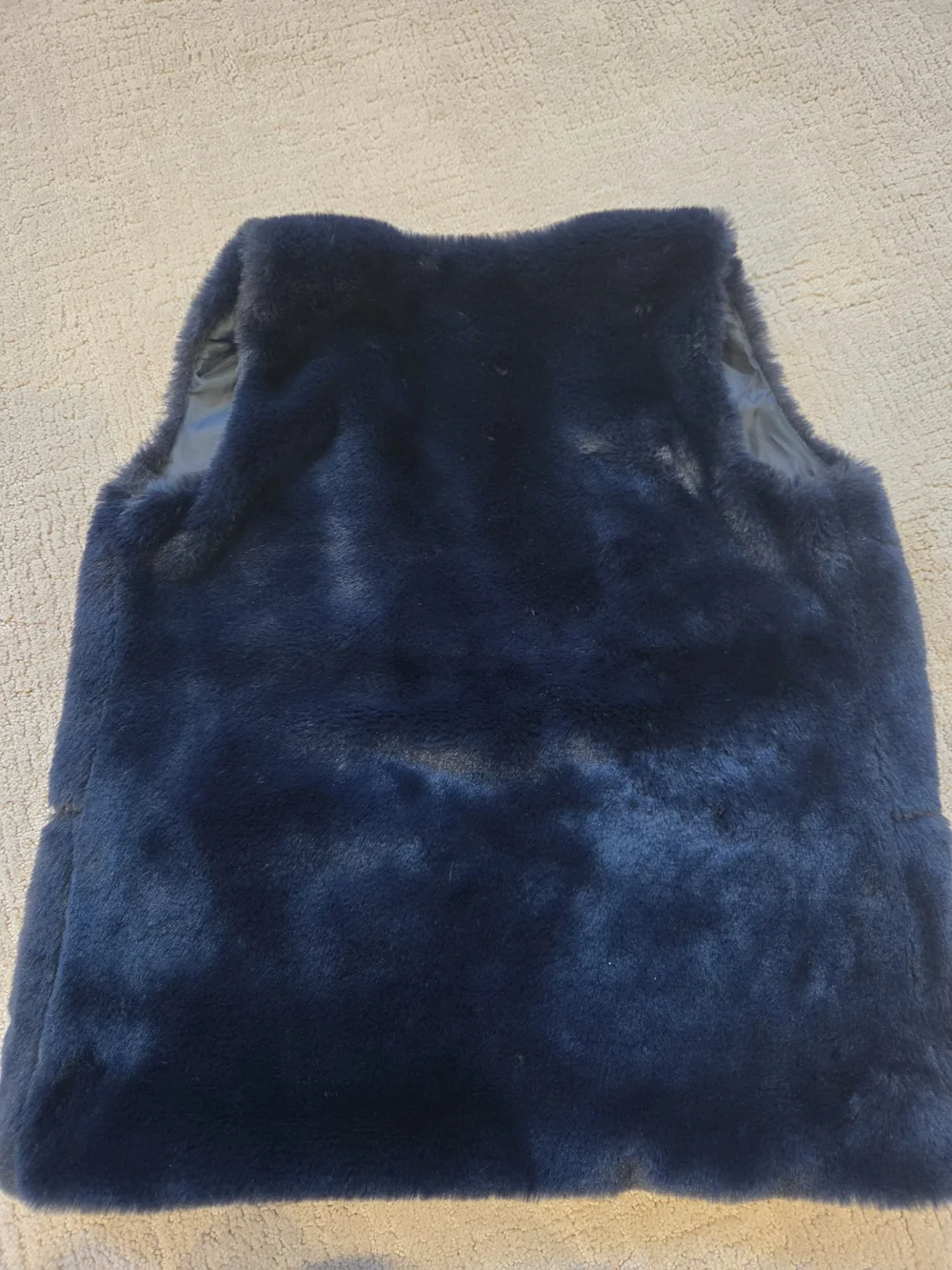 GAP Navy Faux Fur Vest